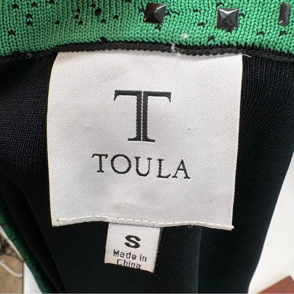 Toula‎ Knit Green and Black Sweater Jacket Set Small